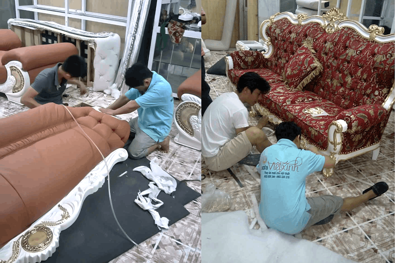 Việt Xinh Sofa chuyên bọc sofa tại nhà khách hàng